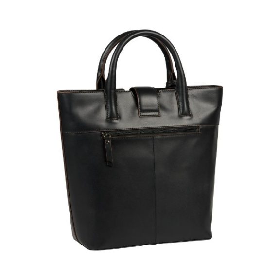 Burkely Modest Meghan Bucket Tote fekete bőrtáska