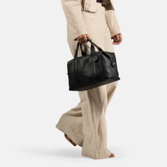 Burkely Soft Skylar Bowler Bag bőr kézi- és válltáska fekete