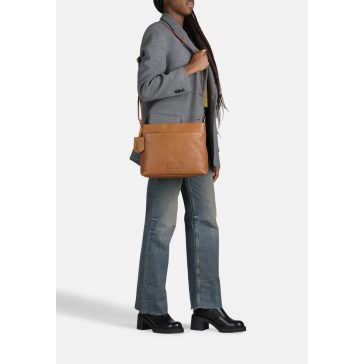  Burkely Soft Skylar Crossbody Bag női bőr válltáska konyakbarna