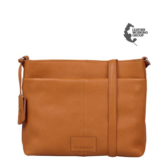 Burkely Soft Skylar Crossbody Bag női bőr válltáska konyakbarna Burkely Soft Skylar Crossbody Bag női bőr válltáska konyakbarna