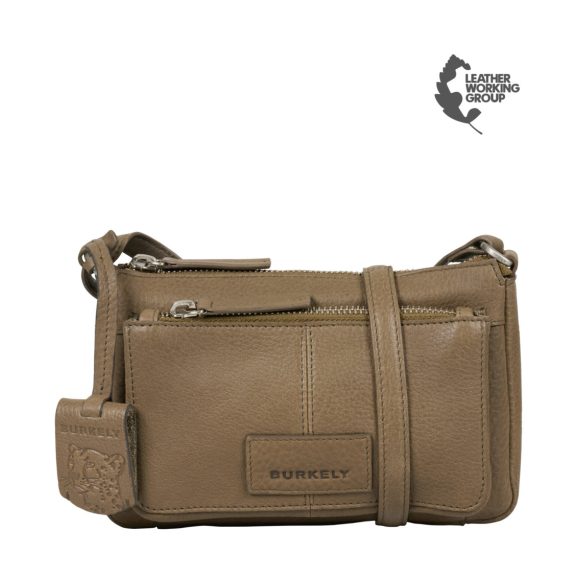 Burkely Soft Skylar Minibag bőr válltáska szürkésbarna