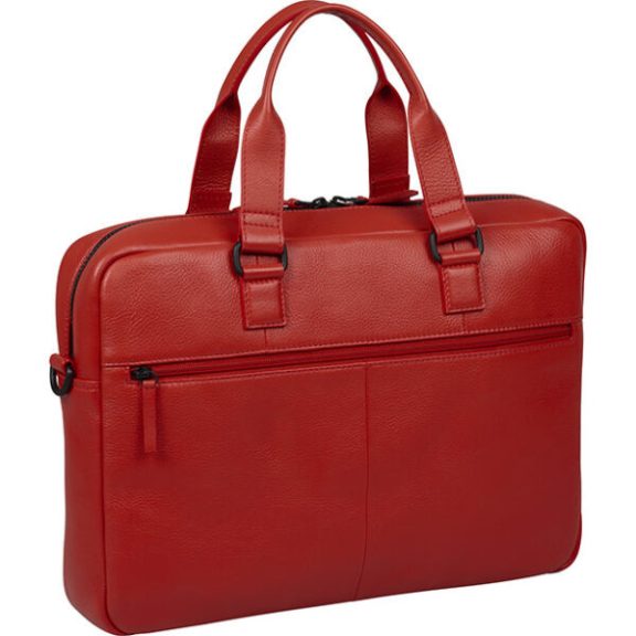 Burkely Minimal Mason 15,6″ bőr laptoptáska piros színben