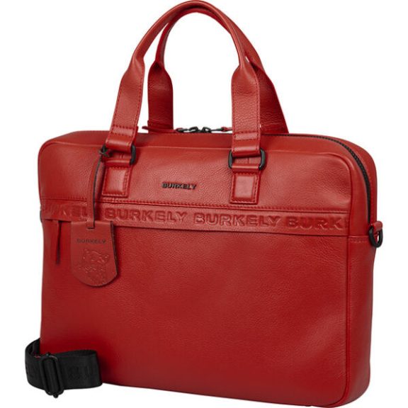 Burkely Minimal Mason 15,6″ bőr laptoptáska piros színben