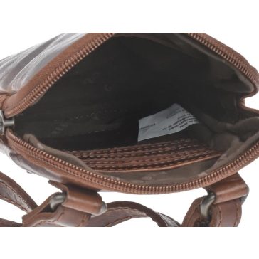 Crossbody telefontok bőr sötét barna