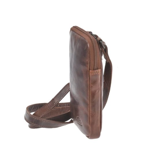 Crossbody telefontok bőr sötét barna