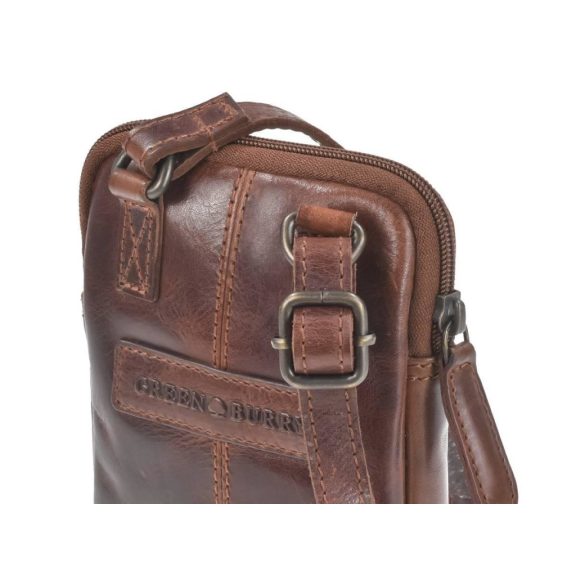 Crossbody telefontok bőr sötét barna