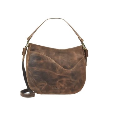 Bőr női válltáska 39x31cm Vintage antik barna