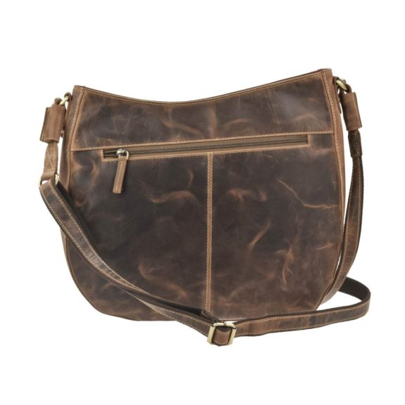 Bőr női válltáska 39x31cm Vintage antik barna