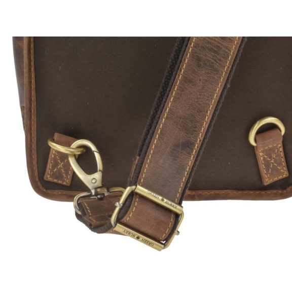 Bőr testtáska Crossbody 21x41cm Vintage antik barna