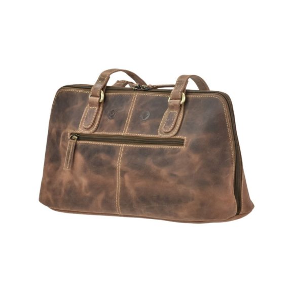 Bőr női shopper 37x21cm Vintage antik barna