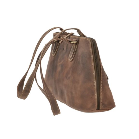 Bőr női shopper 37x21cm Vintage antik barna