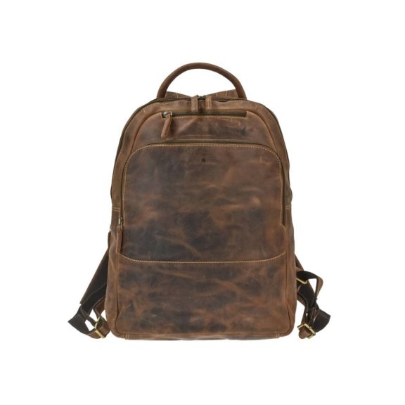Bőr hátizsák 33x43cm Vintage antik barna