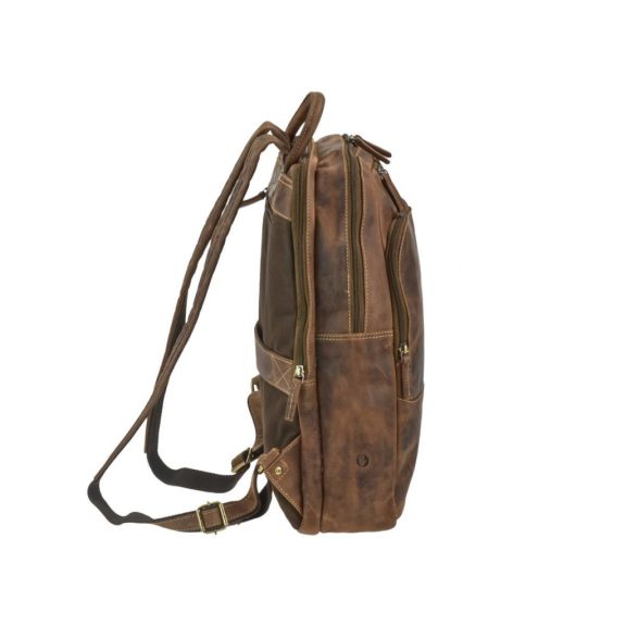 Bőr hátizsák 33x43cm Vintage antik barna