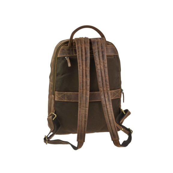 Bőr hátizsák 33x43cm Vintage antik barna