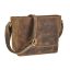 Bőr válltáska 29x21cm Vintage antik barna