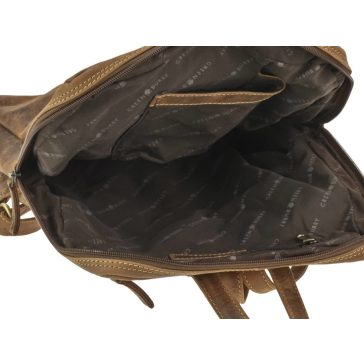 Bőr hátizsák 28x34cm Vintage antik barna