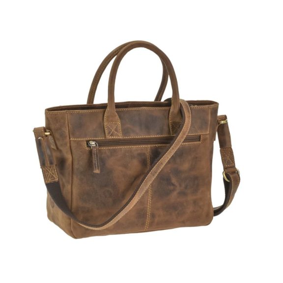 Bőr kézi-és válltáska 36x23cm Vintage antik barna Bőr kézi-és válltáska 36x23cm Vintage antik barna