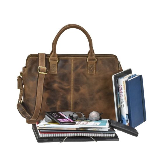 Bőr laptoptáska 32x23cm "Vintage" antik barna Bőr laptoptáska 32x23cm "Vintage" antik barna
