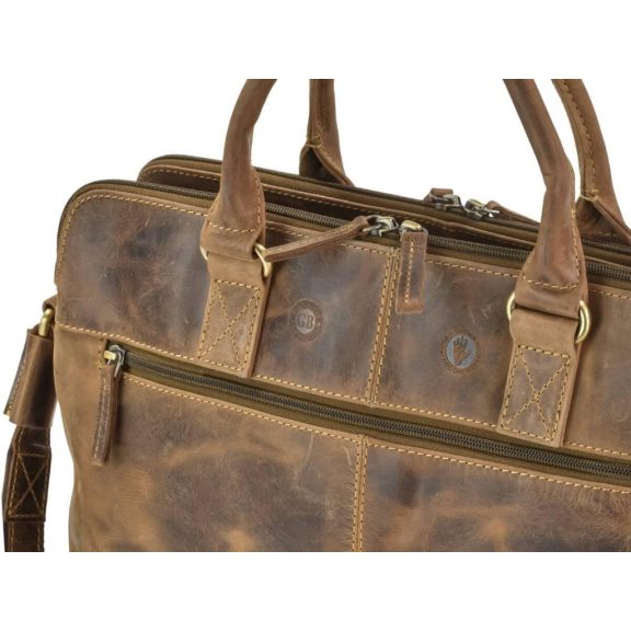Bőr laptoptáska 32x23cm "Vintage" antik barna Bőr laptoptáska 32x23cm "Vintage" antik barna