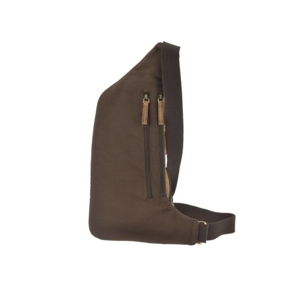 Bőr testtáska Crossbody 24x43cm Vintage antik barna