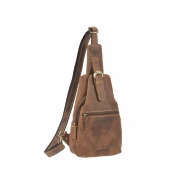 Bőr testtáska Crossbody 20x40cm Vintage antik barna