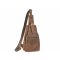 Bőr testtáska Crossbody 20x40cm Vintage antik barna