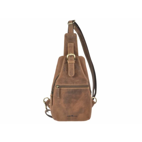 Bőr testtáska Crossbody 20x40cm Vintage antik barna