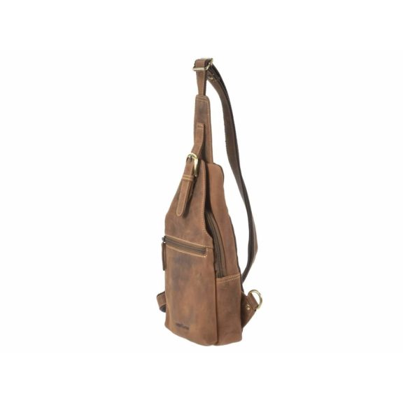 Bőr testtáska Crossbody 20x40cm Vintage antik barna