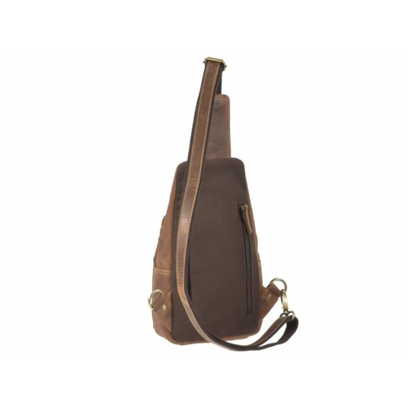 Bőr testtáska Crossbody 20x40cm Vintage antik barna