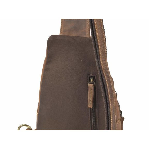 Bőr testtáska Crossbody 20x40cm Vintage antik barna