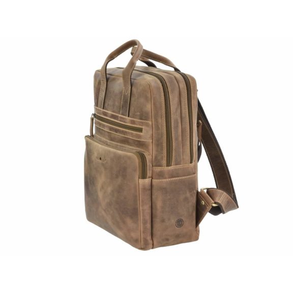 Bőr hátizsák 30x36cm Vintage antik barna
