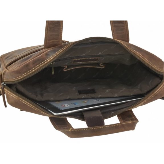 Bőr laptoptáska 38x26cm Vintage antik barna