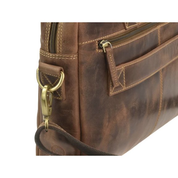 Bőr laptoptáska 38x26cm Vintage antik barna
