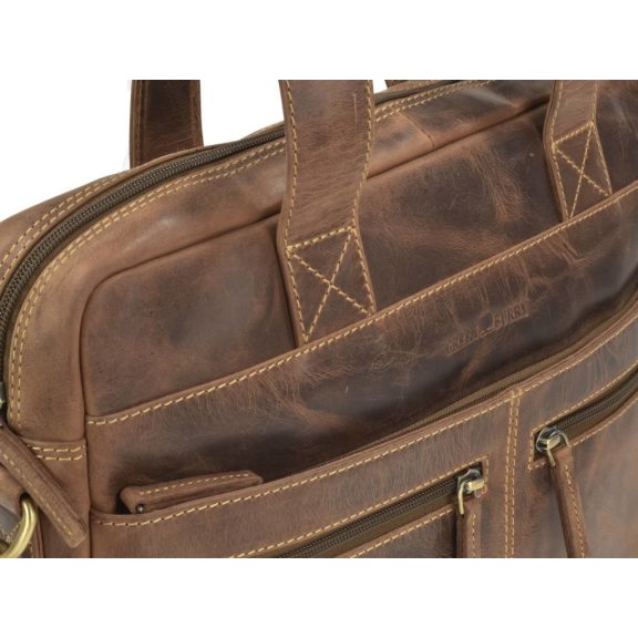 Bőr laptoptáska 38x26cm Vintage antik barna