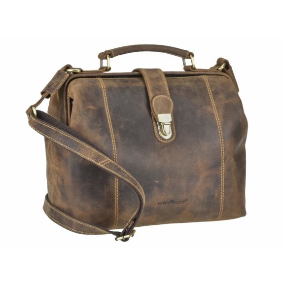 Bőr kézi-és válltáska 35x25cm Vintage antik barna Bőr kézi-és válltáska 35x25cm Vintage antik barna