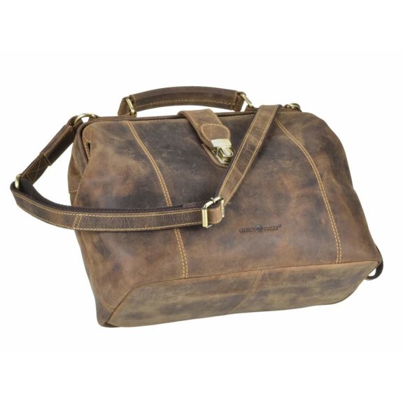 Bőr kézi-és válltáska 35x25cm Vintage antik barna Bőr kézi-és válltáska 35x25cm Vintage antik barna