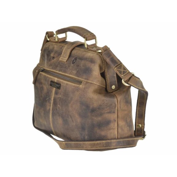 Bőr kézi-és válltáska 35x25cm Vintage antik barna Bőr kézi-és válltáska 35x25cm Vintage antik barna