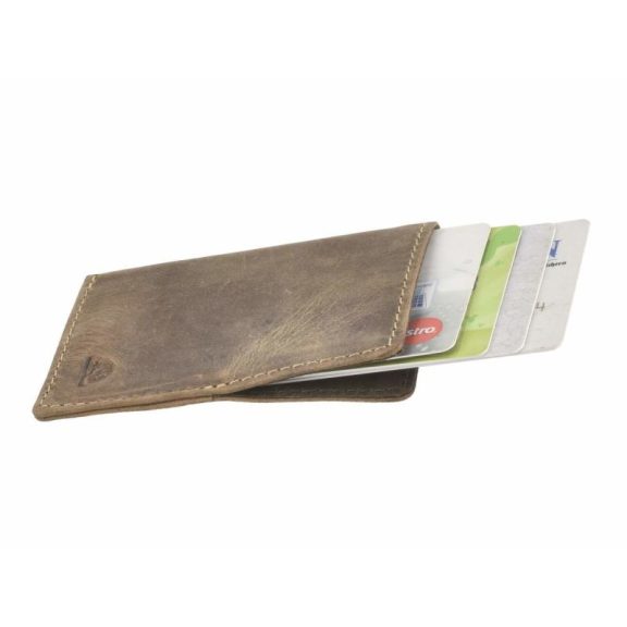 Bőr kártyatartó RFID védelemmel 9x6cm Vintage antik barna Bőr kártyatartó RFID védelemmel 9x6cm Vintage antik barna