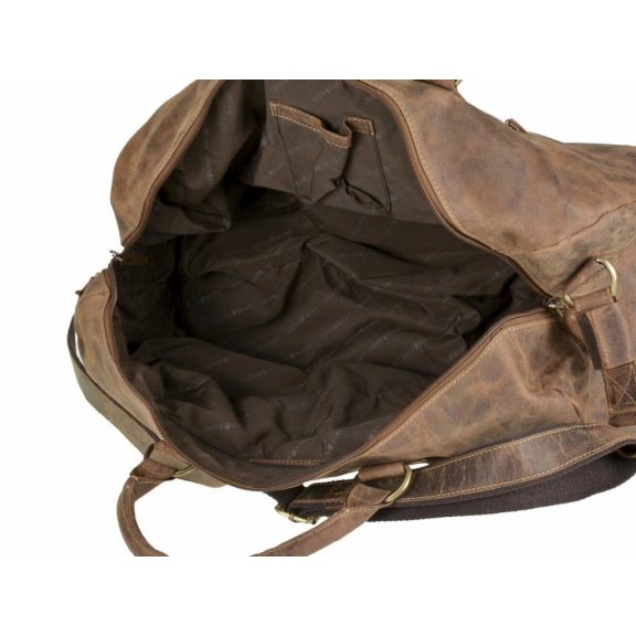 Bőr utazótáska 52x27cm Vintage antik barna Bőr utazótáska 52x27cm Vintage antik barna