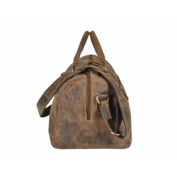 Bőr utazótáska 52x27cm Vintage antik barna Bőr utazótáska 52x27cm Vintage antik barna