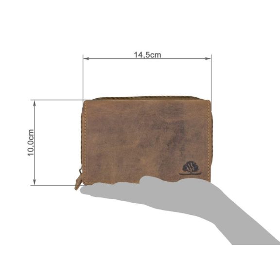 Bőr pénztárca 10x14,5 cm Vintage antik barna Bőr pénztárca 10x14,5 cm Vintage antik barna