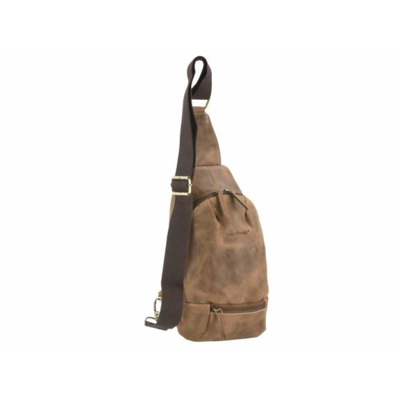 Bőr testtáska Crossbody 20x32cm Vintage antik barna