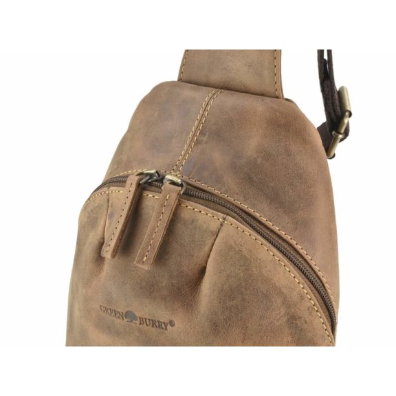 Bőr testtáska Crossbody 20x32cm Vintage antik barna