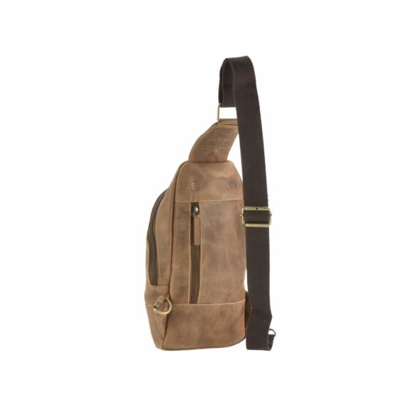 Bőr testtáska Crossbody 20x32cm Vintage antik barna