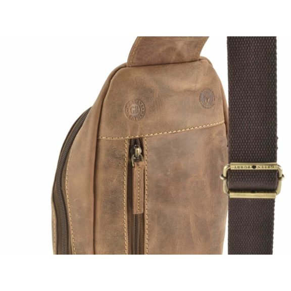 Bőr testtáska Crossbody 20x32cm Vintage antik barna