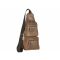 Bőr testtáska Crossbody 20x45cm Vintage antik barna