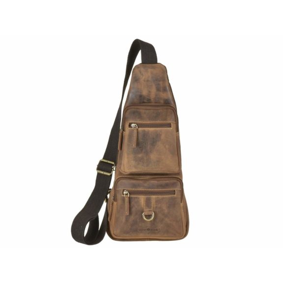 Bőr testtáska Crossbody 20x45cm Vintage antik barna