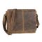 Bőr válltáska 35x27cm Vintage antik barna