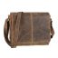 Bőr válltáska 35x27cm Vintage antik barna