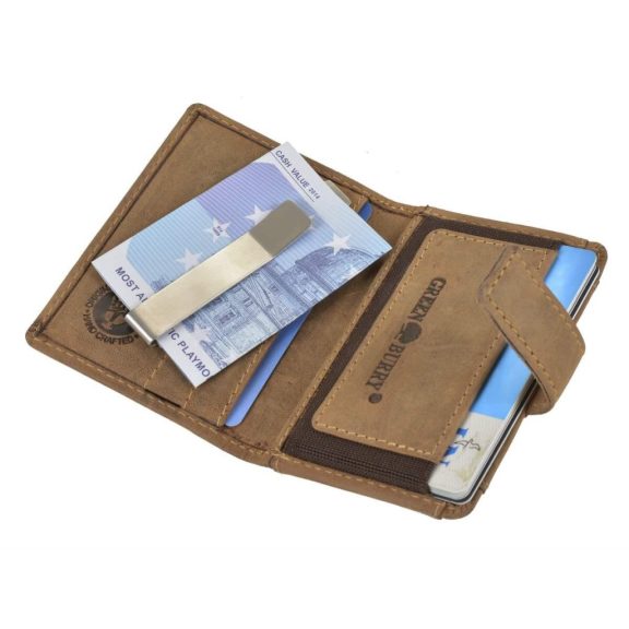 Bőr kártyatartó RFID 7x10cm Vintage antik barna Bőr kártyatartó RFID 7x10cm Vintage antik barna